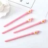 40 pcs cartoon menina coração mocha menina asas estrela caneta neutra caneta rosa estudante canetas para escola kawaii papelaria atacado presentes 210330