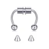 Unique U Shaped Nose Rings Studs Stainless Steel Magnetic Non Piercing Hoop Septum Ring For Women Men Punk Fake Piercing Ear Clip Body Jewelry