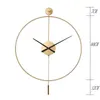 Nordic Proste Creative Clock Modern Design Spanish Style Home Salon Dekoracji Mute Duże Wall Decor Zegarki Rzemiosło 211110