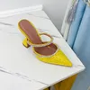 Designer di lusso Ultimi sandali pantofole con tacco alto moda scarpe con fibbia trapano con paillettes sandali con tacco in vera pelle