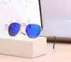 클래식 라운드 선글라스 브랜드 디자인 UV400 안경 금속 골드 프레임 태양 안경 남성 여성 미러 선글라스 폴라로이드 패션 유리 렌즈