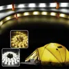 Paski Namiot Wodoodporny Zewnątrz Camping LED Light Strip Ciepła Biała Lampa Przenośne Nieprzebiegły elastyczne Neonowe wstążki Latarnia