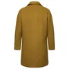 Hommes élégant Camel laine mélanges manteau hiver simple boutonnage hommes Long Trench manteau Slim Fit mâle pardessus coupe-vent 210522