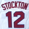 Nikivip Custom John 12 stockton Basketball Jersey Men's Stitched White Any Size 2XS-5XL Name Or Number