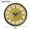 Wandklokken 1 st Classic Mute 2-1 / 2 "Clock Quartz Mechaniek Beweging Inzet Romeinse Cijfer Wit Gezicht Goud Trim Praktische DIY-onderdelen 2021