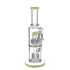 11 Zoll gerade Wasserpfeifen Spritzschutz Kuppeln Stereo Perc Glas Bong Dual Double Matrix Percolator Fat Can Wasserpfeifen 14 mm Öl Dab Rigs