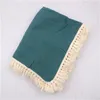 Bebê Sólida Muslin Swadding Borla Fringed Dupla Camada de Banheiro Toalhas Toalhas Criança Swaddles Envoltório Infantil Musselina Cobertores Vestes 630 Y2