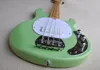 4 dizeler yeşil vücut elektrik bas gitar beyaz pickguard, akçaağaç klavye ile, özelleştirilmiş teklif