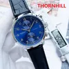 Montre de luxe Heren Topmerk Horloges Multi Functioanl Lederen Horloge Japan Quartz Klassieke Horloges298Q