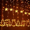 Elk Bell Christmas Strings Light Garland Merry ChristmasDay Decor for Home Ornaments Noel Xmas Gifts Happy New Year D2.0