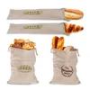 Pano pão saco pão baguete sacos de armazenamento de alimentos de linho natura