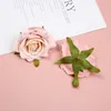 new 1pcs 7cm Artificial White Rose Silk Flower Heads For Wedding Decoration Diy Wreath Gift Box Scrapbooking Craft Fake EWA6049