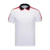 Summer Men Koszulki Polo High Street Print Casual Krótki Rękaw Turn-Down Collar Mens Polos Koszula