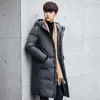 Down Parkas Men Long Jacket Thicken Windbreaker Men Hooded Warm Coat Men White Duck Down Hight Quality Winter Down Jacket 211023