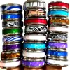 30 pçs / lote exclusivo design top mixed aço inoxidável anel de alta qualidade conforto-ajuste homens mulheres casamento banda anel jóias quentes