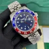 2021 Top Mens 시계 고급 바젤 레드 블루 펩시 자동 기계식 시계 광업 방수 손목 시계 남성 손목 WA293A