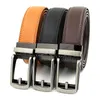 3.1cm Width Thin Designer Men Belt Cow Genuine Leather Men's Automatic Buckle Belt for Jeans Black White Blue Yellow Red Brown H1025