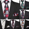 41 estilo de estilo gravata gravata bolso festa quadrada casamento moda listrada xadrez 8cm seda tecida negócio lenço clipe conjunto