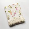 Baby muslin swaddle tofs floral filt bomull sommar bad handdukar toddler wraps plantskola sängkläder spädbarn swadding robes quilt B7926