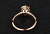 LMNZB Original 18K Rose Gold Color Zirconia Diamond Engagement Ring Luxury Solitaire 2.0ct Silver Wedding for Women LR170 211217