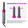 Professional 5 i 1 hårtorkborste multifunktionellt hårsträtning Electric Perm Comb Styling Tool 3 Speed ​​Temperatur Contro3011552