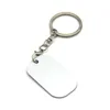 7 Stilar Dubbelsidiga värmeöverföring Nyckelringar Pendant Sublimering Blank Metal Keychain Bagage Decoration Keyring DIY Gifts