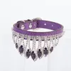 Bling Diamant Hundehalsband Einstellbar Rhinestone Anhänger Halskette Kragen Mode Edelstein Katze Kragen Zubehör