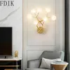 Vägglampa Nordic Modern Firefly Sconce för vardagsrum Sovrum Ljus Lyx Aisle Bakgrund Dekorativa Speglar Belysning