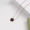 FourLeaf 925 sterling zilveren ketting Clover nieuwe dames voor titanium Cleef staal met diamanten 18K rosé vergulde vrouwelijke Arpels 3880238