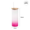 500ml Sublimation Glass Water Tumbler 17oz Gradient Frosted Glasses Water Bottles Outdoor Sports Carrying Drinking Bottle by sea BBE13323