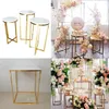 Luxury Fashion Wedding Reception Flower Garland Plinth Table Decoration Birthday Party Cake Food Stand Dessert Rack Holder Column Stage Backdrops Scene Props