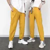 Mäns Pant Joggers Casual Trousers Classic Elastic Waist Hip-Hop Unisex Fashion Sweatpants Stripes Panalled Pencil Jogger Asiatisk Storlek S-2XL 10Color
