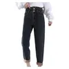 Jeans pour femmes High Straight Haren Warm Loose Pants Épaissie Taille en peluche