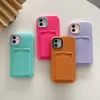 Liquid Silicone phone cases Card Slot 3 in 1 Heavy Duty Shockproof Case for iPhone14 13 12 11 Pro Max Mini XR XS X 8 7 Plus