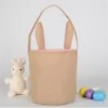 Easter Bunny Basket Jute Rabbit Ear Bucket Easter DIY Eggs Bag Tote Creative Candy Gift Handbag Cartoon Cute Round Festival Canvas7184395