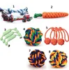 Creativo mastica giocattoli per animali domestici cane nodo di cotone cartone animato pulire la corda dei denti corde durevoli intrecciate a forma di palla cucciolo gatto divertente giocattolo da gioco
