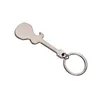 Keychains Double Side Stainless Steel Material Beer Botter Opener Musical Keychain Car Accessory Chain Gitar Charms Violin Brelok Miri22