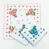 Drukowanie Hankerchief Scallop Bawełna Cutter Damska Chusteczka Craft Vintage Hanky ​​Floral Wedding Chusteczki 30 * 30 cm Random ColorWMQ1022