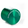 6 colori CHROMIUM CRUSHER Smerigliatrici per erbe secche per fumatori 4 strati in lega di zinco 40mm 50mm 55mm 63mm Diametro Grinder per tabacco in metallo