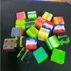 9 مل حاويات السيليكون مكدس Slick Lego على شكل سيليكون الجرار DABS مربع مربع BHO تخزين زيت جرة لمركزات الشمع في المخزون