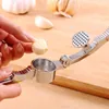 Garlic Press Hand Pressure Vegetable Tool Cooking Kitchen Accessories Professional Stainless Steel Zinc Alloy 210423