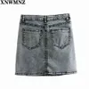 Sexy Frauen Denim Minirock Mode Sommer Hohe Taille Korean Slim Harajuku Vintage Tasche Streetwear Bleistift Röcke 210520