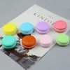 Macaron 5g Pots vides cosmétiques en plastique portables Bouteilles roses / jaunes / vertes avec couvercle Fard à paupières Crème de maquillage Baume à lèvres Conteneur Potshigh qté