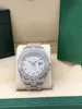 Mode Herenhorloge Volledige Diamond Horloges Automatische Horloges 43mm Zilver Goud Rvs Mens Mechanische Beweging Polswatches Bedrijfskleding Decor Male Watch