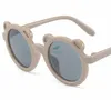 Mode été enfants ours cadre rond lunettes de soleil enfants protection Uv lunettes garçons filles cool lunettes de plage A63355404731