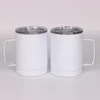 12oz Blank Sublimation Wine Tumbler Mugs Handle White Stainless Steel Insulated Coffee Car Cups Double Wall Vacuum Portable Travel Mug