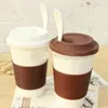 Silicone Cup Lids 9cm Anti Dust Spill Proof Food Grade Coffee Mug Milk Tea Cups Cover Seal Lid