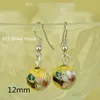 Orecchini in filigrana di smalto colorato lucido 12mm Orecchini con ciondoli in rilievo in argento 925 Gancio per l'orecchio Cloisonne Eardrop Gioielli Ciondola Accessori Regalo delle donne