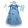 Vestidos menina bebê menina vestido meninas princesa traje para crianças festa de halloween cosplay carnaval crianças vestido de baile tutu longos acessórios