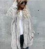 Giacche da donna di grandi dimensioni 5XL giacca in pelliccia sintetica giacca da donna moda punto aperto inverno con cappuccio manica lunga femminile Fuzzy